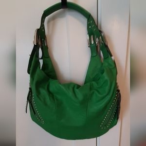 B. Makowsky Green Hobo Bag - Vintage